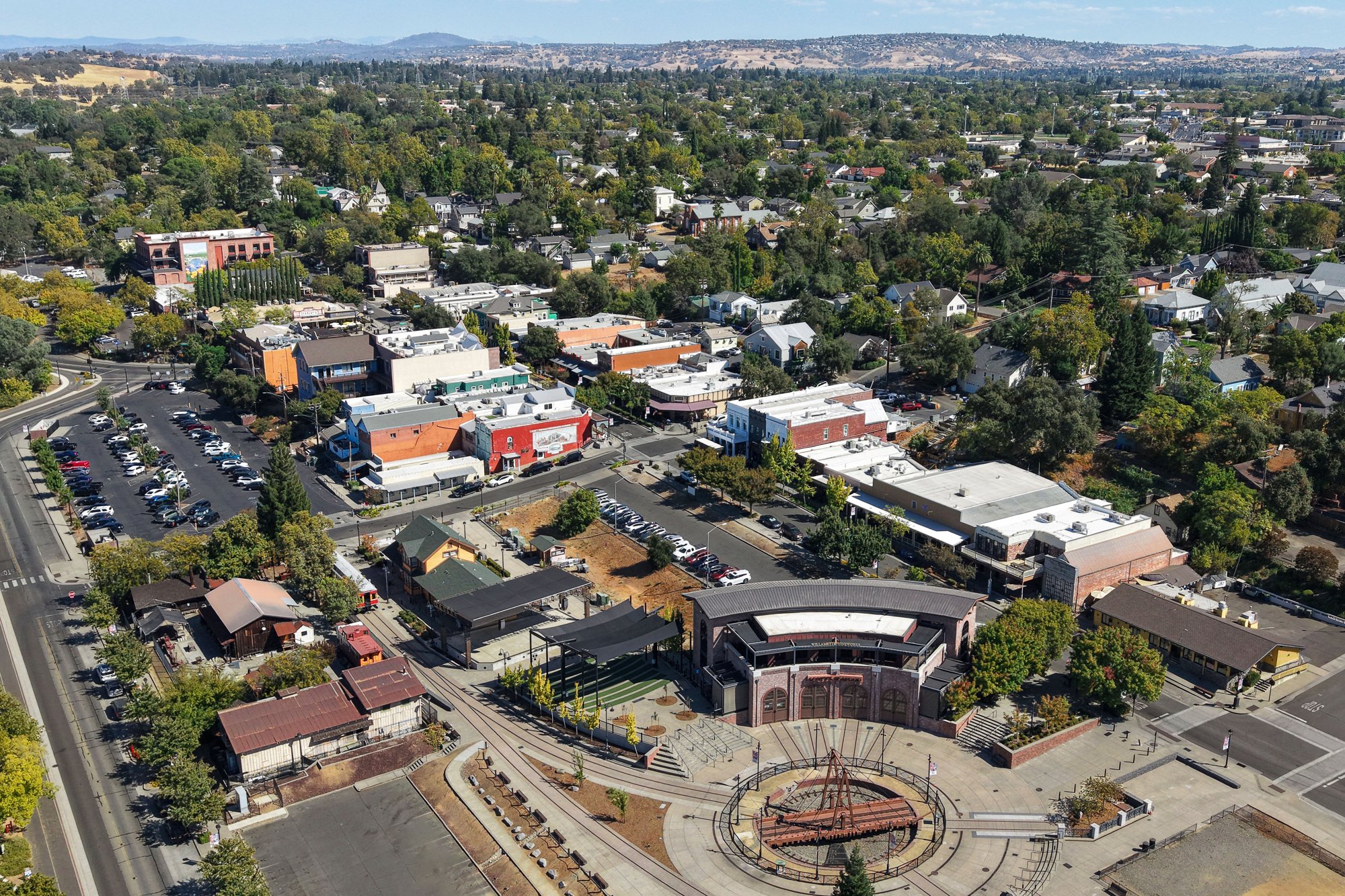 Folsom’s historic district and railroad turntable